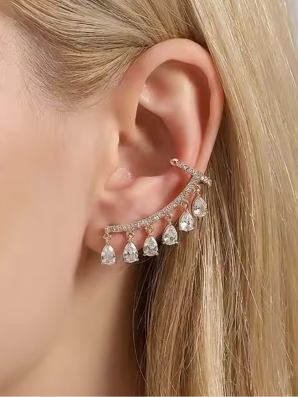 Target Gold Teardrop Crystal Ear Crawler